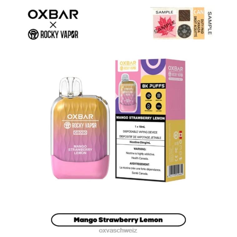 OXVA OXBAR G8000 - OXVA disposable pod - BN6XL10 Mango-Erdbeer-Zitrone