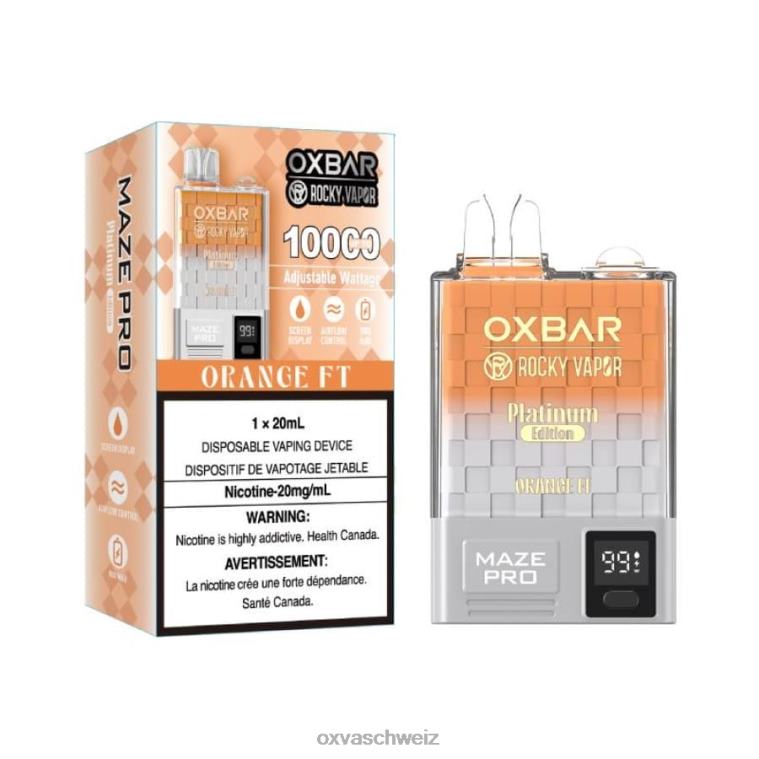 OXVA OXBAR MAZE PRO 10000 - OXVA vape blinkt blau - BN6XL15 Orange ft