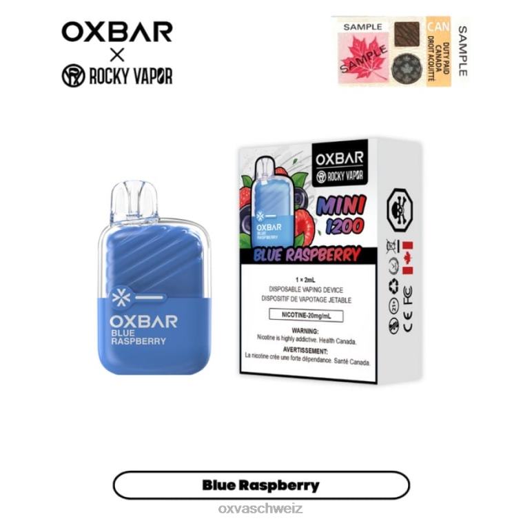 OXVA OXBAR MINI 1200 - OXVA vape anmachen - BN6XL24 blaue Himbeere