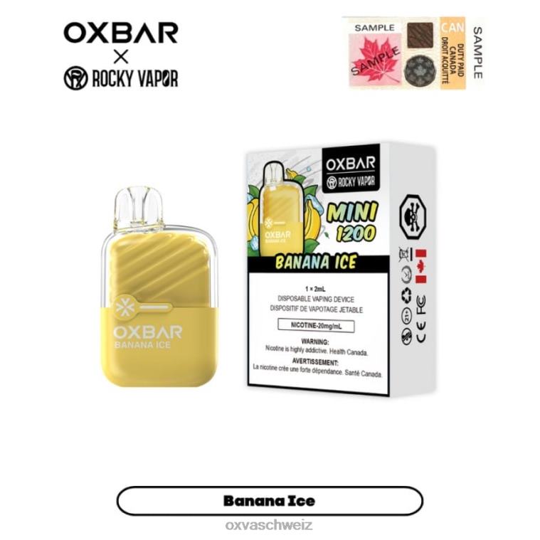 OXVA OXBAR MINI 1200 - OXVA vape einschalten - BN6XL23 Bananeneis