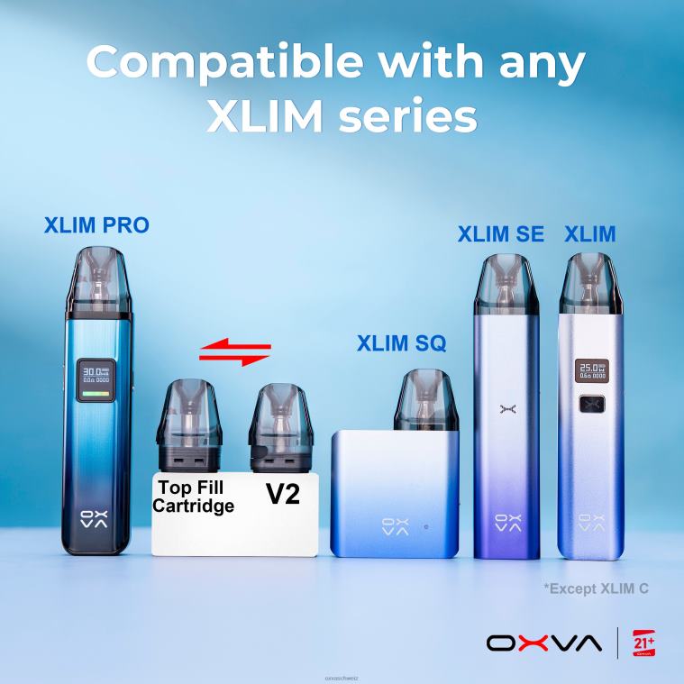 OXVA XLIM V3 - OXVA vape einschalten - BN6XL83 grau Füllen Sie die Kartusche von oben